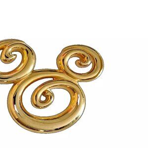 Walt Disney World Mickey Mouse Gold Tone Paper Weight